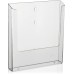 VITAdisplays DIN A4 wall brochure holder, transparent flyer holder for wall mounting, wall brochure holder for DIN A4 brochures, brochure holder as wall holder for flyers and catalogues, 1 piece