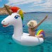 SUNACE Inflatable Unicorn Pool Giant Unicorn Pool Inflatable Unicorn Pool Swimming Toy with Quick Valves Unicorn Swimming Animal Raft Inflatable Floating Bed Pool Toy for Children Adults