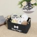 bangminda Pet Toy Felt Storage Box Foldable Storage Basket for Pet Dog Toy Chew Toy Blankets Dog Clothes (Dog)