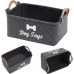 bangminda Pet Toy Felt Storage Box Foldable Storage Basket for Pet Dog Toy Chew Toy Blankets Dog Clothes (Dog)
