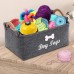 bangminda Pet Toy Felt Storage Box Foldable Storage Basket for Pet Dog Toy Chew Toy Blankets Dog Clothes (Dog)