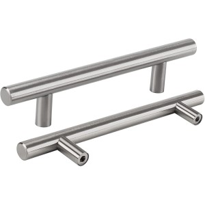 LONTAN Pack of 10 Cabinet Handles Stainless Steel Kitchen Handles Silver 192 mm Hole Spacing Handles for Kitchen Cabinets Furniture Handles Stainless Steel Kitchen Handles Brushed Stainless Steel