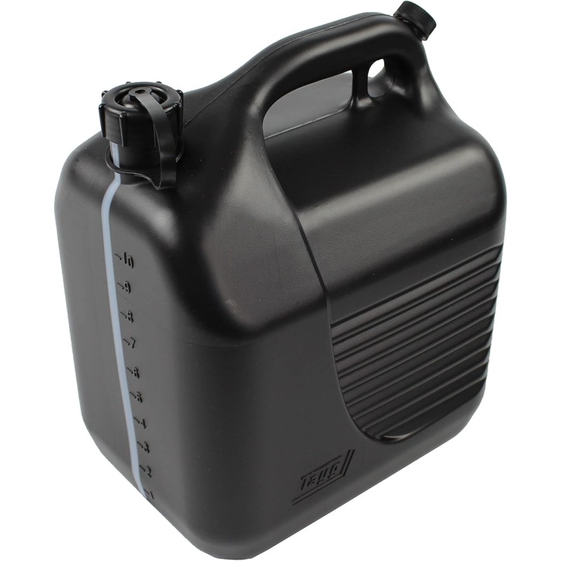 Tayg 602078 Jerry Can 10 Litres Approved with Filling Neck and Measuring Strips Black