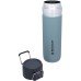 Stanley Quick Flip Water Bottle, Stainless Steel, 0.71 L, Keeps Drinks Cold for 12+ Hours, BPA-Free, Dishwasher-Safe, Push Button Lid, Leak-Proof Thermos Flask, Shale (Blue)