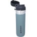 Stanley Quick Flip Water Bottle, Stainless Steel, 0.71 L, Keeps Drinks Cold for 12+ Hours, BPA-Free, Dishwasher-Safe, Push Button Lid, Leak-Proof Thermos Flask, Shale (Blue)