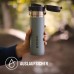 Stanley Quick Flip Water Bottle, Stainless Steel, 0.71 L, Keeps Drinks Cold for 12+ Hours, BPA-Free, Dishwasher-Safe, Push Button Lid, Leak-Proof Thermos Flask, Shale (Blue)