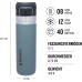 Stanley Quick Flip Water Bottle, Stainless Steel, 0.71 L, Keeps Drinks Cold for 12+ Hours, BPA-Free, Dishwasher-Safe, Push Button Lid, Leak-Proof Thermos Flask, Shale (Blue)