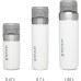 Stanley Quick Flip Water Bottle, Stainless Steel, 1.06 L, Keeps Drinks Cold for 18+ Hours, BPA-Free, Dishwasher-Safe, Push Button Lid, Leak-Proof Thermos Flask, Polar (White)