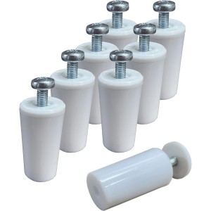 8 White Roller Shutter Stops 40 mm for PVC Roller Shutters Each Roller Shutter Stopper Contains Everything Necessary for Assembly, Washers and Screws