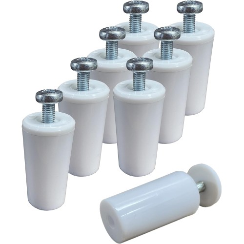8 White Roller Shutter Stops 40 mm for PVC Roller Shutters Each Roller Shutter Stopper Contains Everything Necessary for Assembly, Washers and Screws