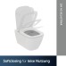 Ideal Standard i.life A Sandwich Square Toilet Seat with Soft Close Mechanism, Quick Release Function for Easy Cleaning, Made of Durable Duroplast, Glossy White