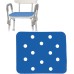 Bath Chair Seat Mat - Elderly Shower Bench Cushion Non-Slip EVA Foam Pad with Adhesive for Disabled Handicap Senior, Square, Stool Not Included