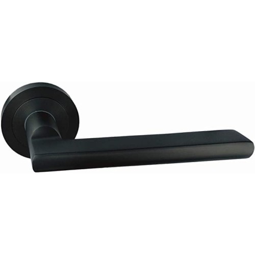 Aluminium crankset with round rosette in black