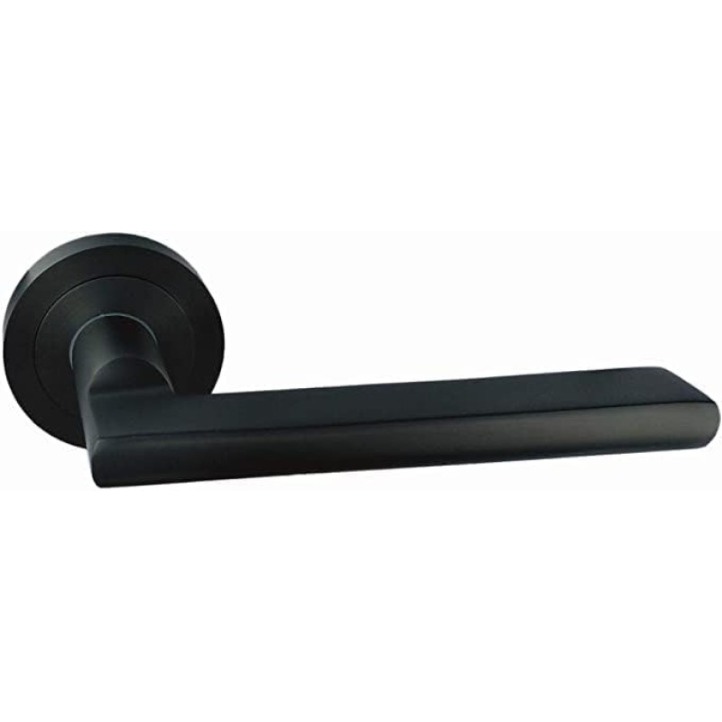 Aluminium crankset with round rosette in black