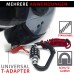 KRASER KR723B Motorcycle Helmet Lock, Padlock, Carabiner Hook Kit, Safety Code, T-Loop Helmet Adapter, Flexible Steel Cable, Motorcycle Helmet Lock, Bicycle Lock, Luggage Lock