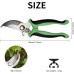 Newaner Garden Shears, with Locking Handle, Non-Slip Scissors, Can Cut Garden Plants, Flowers and Branches, Vine Shears, Rose Scissors, Rattan Repair Multifunctional Garden Shears (Green)