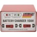 Aramox Metal Car Automatic Smart Battery Charger, Car Battery Manager Quick Charge Repair Machine, 6V 12V Adjustable Red EU Plug 110-220V
