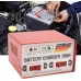 Aramox Metal Car Automatic Smart Battery Charger, Car Battery Manager Quick Charge Repair Machine, 6V 12V Adjustable Red EU Plug 110-220V