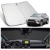 YEE PIN Parasol Car, съвместима с Toyota RAV4 XA50 SUV MK5 2019-2022, сгъваема слънцезащитна козирка за предното стъкло, UV защита от прах, отразяваща слънцезащитна козирка