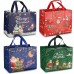 4pcs Christmas Gift Bags, Christmas Carrier Bags with Handles, Christmas Bags, Multifunctional Fleece Christmas Bags for Wrapping Gifts, 32.5 × 25 × 17 cm