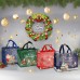 4pcs Christmas Gift Bags, Christmas Carrier Bags with Handles, Christmas Bags, Multifunctional Fleece Christmas Bags for Wrapping Gifts, 32.5 × 25 × 17 cm