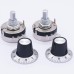 Taiss Pack of 2 Single Turn Rotary Carbon Linear Variables Potentiometer + 2 x Knobs WTH118-2W 1K Ohm