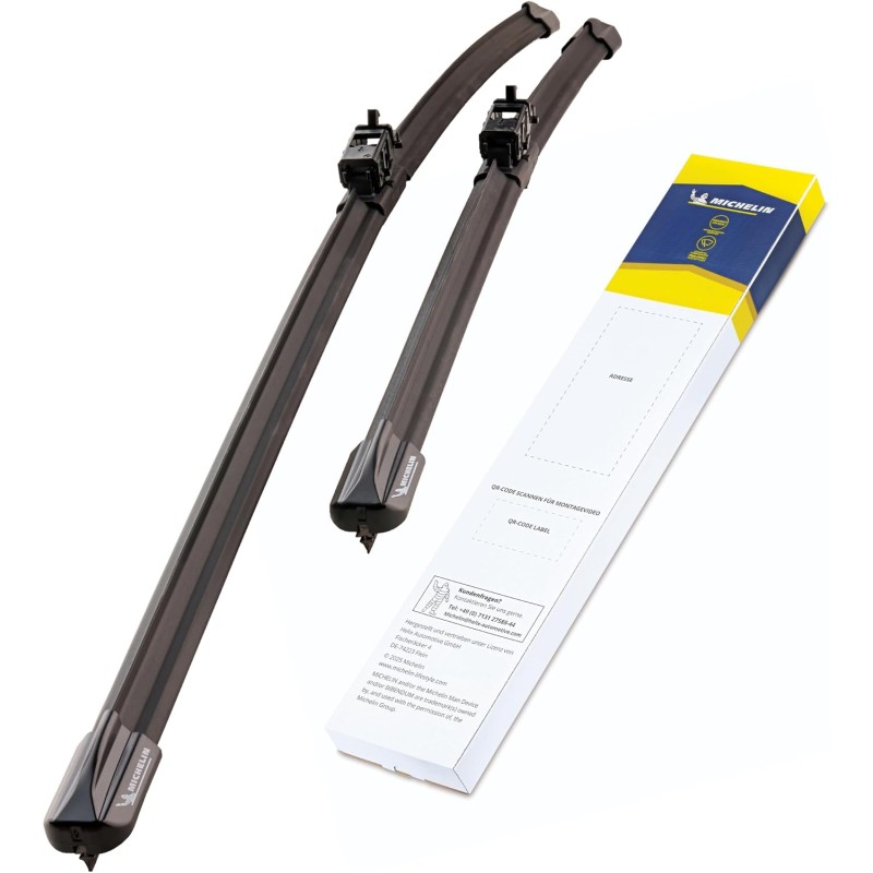 MICHELIN Perfect Fit 231 Windscreen Wiper Set, Mercedes Benz CLA, A-Class, 600/475 mm, Joint-Free Wiper Blades, Perfect Fit, Low Noise, Sustainable Packaging