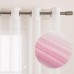 EMEMA Transparent Curtains, Colour Gradient, Voile Sheer, with Eyelets, Decorative Window Scarf for Bedroom and Living Room, 260 cm x 140 cm (H x W), Set of 2, White/Pink