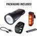 SIGMA Bicycle Light Set Aura 100/Blaze Link (Silicone Holder) Innovative Coupling Function and Automatic Light Adjustment LED Bicycle Light Front with 100 Lux Rear Light with Brake Light Function