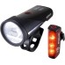 SIGMA Bicycle Light Set Aura 100/Blaze Link (Silicone Holder) Innovative Coupling Function and Automatic Light Adjustment LED Bicycle Light Front with 100 Lux Rear Light with Brake Light Function