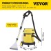 VEVOR 4-in-1 Wet / Dry Vacuum Cleaner 1200 W Carpet Cleaner Wet Vacuum Cleaner 20 L Capacity Upholstery Cleaner Device HEPA & Sponge Filter Industrial Vacuum Cleaner 17 Kpa Ideal for Home Yard Garage