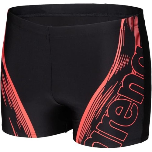 Arena Men's Graphic Swim Shorts (Pack of 1) - Blue, Graphic Print, High, Slim, Pull-on, Nylon Blend, Polyester