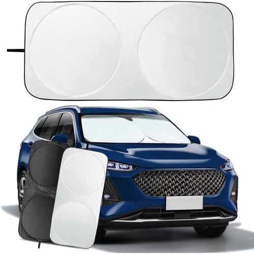 Sun Protection Car Windscreen Interior Foldable Windscreen Sun Protection Sun Visor Car Windscreen Cover Heat Protection Car UV Protection for Various Sizes Car (160 x 85 cm)