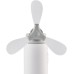 QUSHINI, Mini Portable Fan with Rechargeable Battery, Quiet Portable Fan with Power Bank, 2 Speed Fan, Pocket Fan, White Color