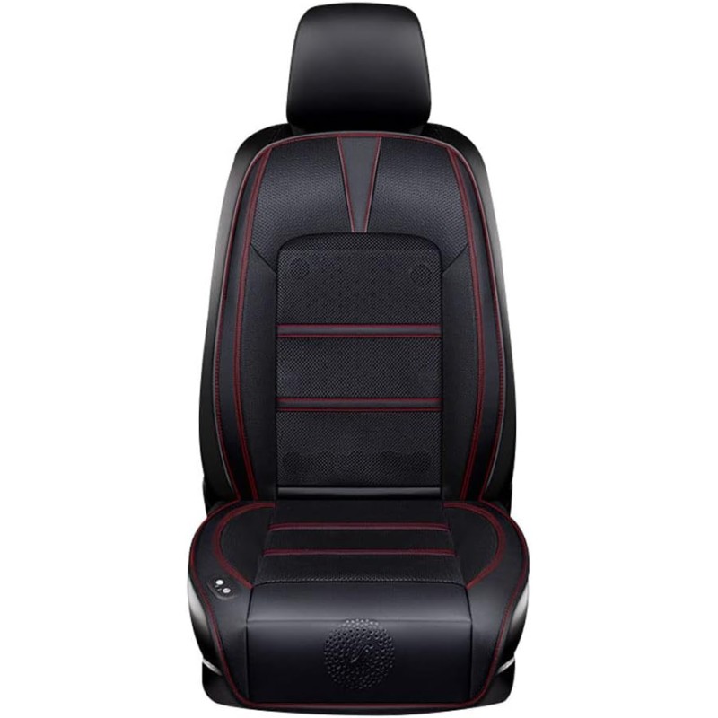 Mulcort Car Ventilated Cushion Automotive Cooling Seat Cover Summer Seat Cooler Comfortable & Breathable with 8 Fans 3 Adjustable Wind Speeds for Car Truck SUV RV