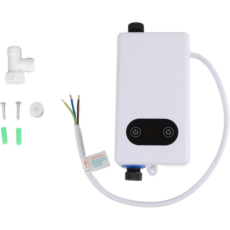 Instant Electric Water Heater, Mini Instant Electric Water Heater with Memory Function Frequency Conversion Fast Heating Constant Temperature Water Heater