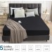 Waterproof Mattress Protector 90 x 200 cm Fitted Sheet, Breathable Mattress Cover, Waterproof Mattress Cover, Moisture Protection, Fitted Sheets, Black