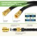 ZARSYN Flexible Garden Hose, Expandable Water Hose with 10 Spray Pattern Nozzles and Solid Brass Connectors, Fabric 3750D, Durable Garden Hose with 4-Layer Latex Core, 15 m/50 ft