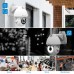 NIVIAN PTZ Surveillance Camera, Camera WiFi 2K Super HD, Night Vision, Motion Detection and Car Tracking, Compatible with Alexa and Google Home, App TUYA (0S2, PTZ Camera Outdoor)