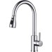 FORIOUS Kitchen Sink Mixer Tap 360° Rotating High Arc Sink Mixer Tap 2 Modes Polished Chrome