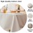 PUDSIRN Tablecloth, Polyester Waterproof Tablecloths, Rectangle Wrinkle Free Tassel Table Linen for Kitchen Dining, Party, Holiday (140 x 200 cm, Beige)