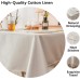 PUDSIRN Tablecloth, Polyester Waterproof Tablecloths, Rectangle Wrinkle Free Tassel Table Linen for Kitchen Dining, Party, Holiday (140 x 200 cm, Beige)