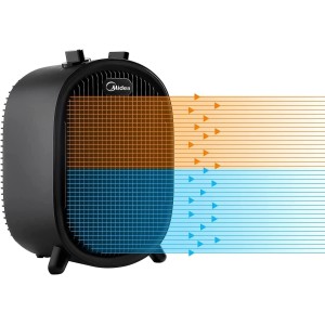 Midea NF20-20ABE PTC Ceramic Fan Heater 2000W Home Use Portable Electric Stoves Fast Heating Spacious Rooms and Office Environments Silent Black