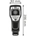 Bosch Professional D-tect 120 Tracking Device (4 x AA Batteries, Max. Detection Depth for Plastic Pipes/Wooden Substructure/Live Lines/Iron Metals: 60/38/60/120/120 mm, Protective Bag)