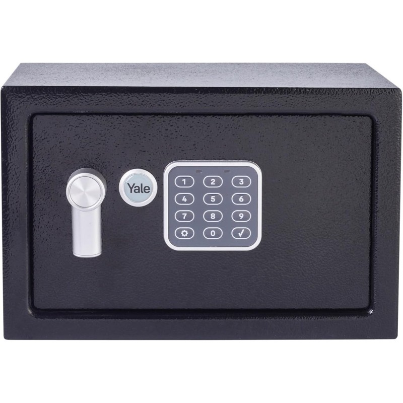 ale YSV/200/DB2 Small Value Safe, Digital Keypad, LED Light Indicators, Steel Locking Bolts, Emergency Override Key, Wall And Floor Fixings, Black Finish, 8 Litre Capacity 20 x 31 x 20 cm