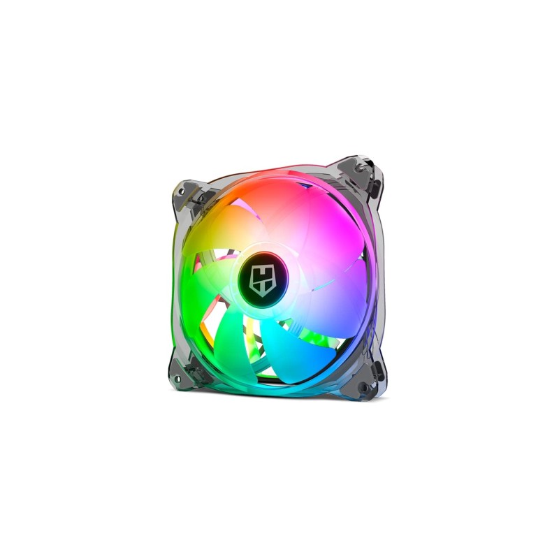 Nox Hummer X140-FAN -NXHUMMERX140FAN- 140 mm PC Case Fan, ARGB, 7 Translucent Fan Blades, Super Slim, Quiet Design, Hydraulic Bearings, Rubber Corners