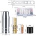25 Piece Wear Parts Set, Protective Gas Welding Machine Accessories, Welding Accessories Suitable AK-15/MB-15, 5 x Gas Nozzles, 15 x Power Nozzles M6 0.8 mm, 2 x Nozzle Handle, 2 x Insulators, 1 x