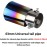 ETOPARS 63 mm Exhaust Trim Car Universal Exhaust Muffler Tailpipe Stainless Steel Exhaust Pipe Rear Silencer Exhaust Tail Pipe Single Outlet Bending, Black