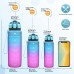 Niggeey Sports Water Bottle 500 ml, 700 ml, 1 L, 1.5 L Water Bottle Children Leak-Proof, BPA-Free Tritan Motivational Water Bottle with Time Marking, Sports Bottle for Children, School, Fitness, Gym