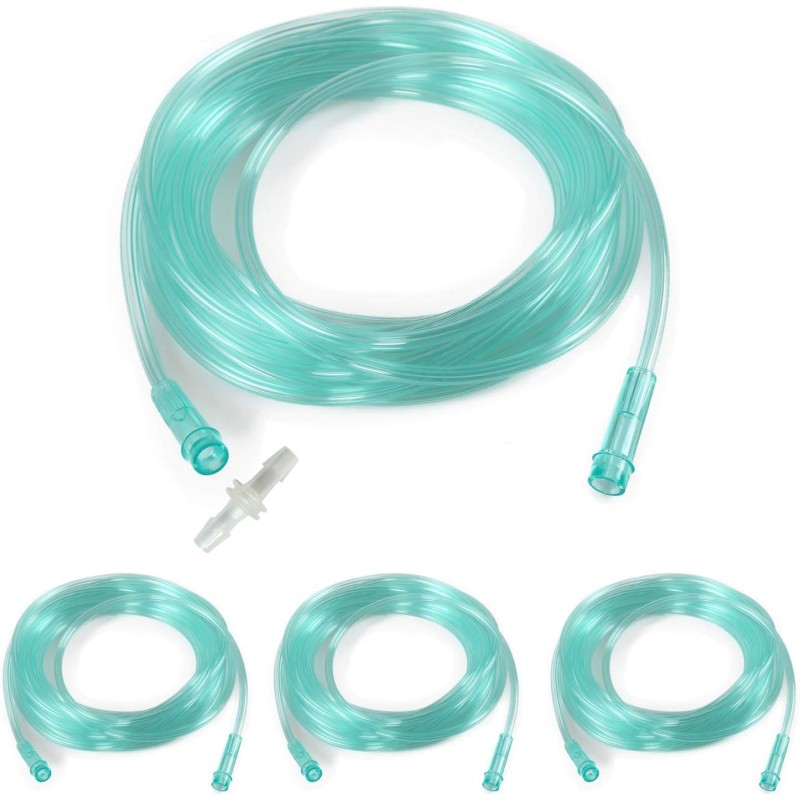 foqitoxi 3 Pack Oxygen Supply Tubes - Clear, Shatterproof, Medical Grade PVC Material - 5m Each - Free Connection